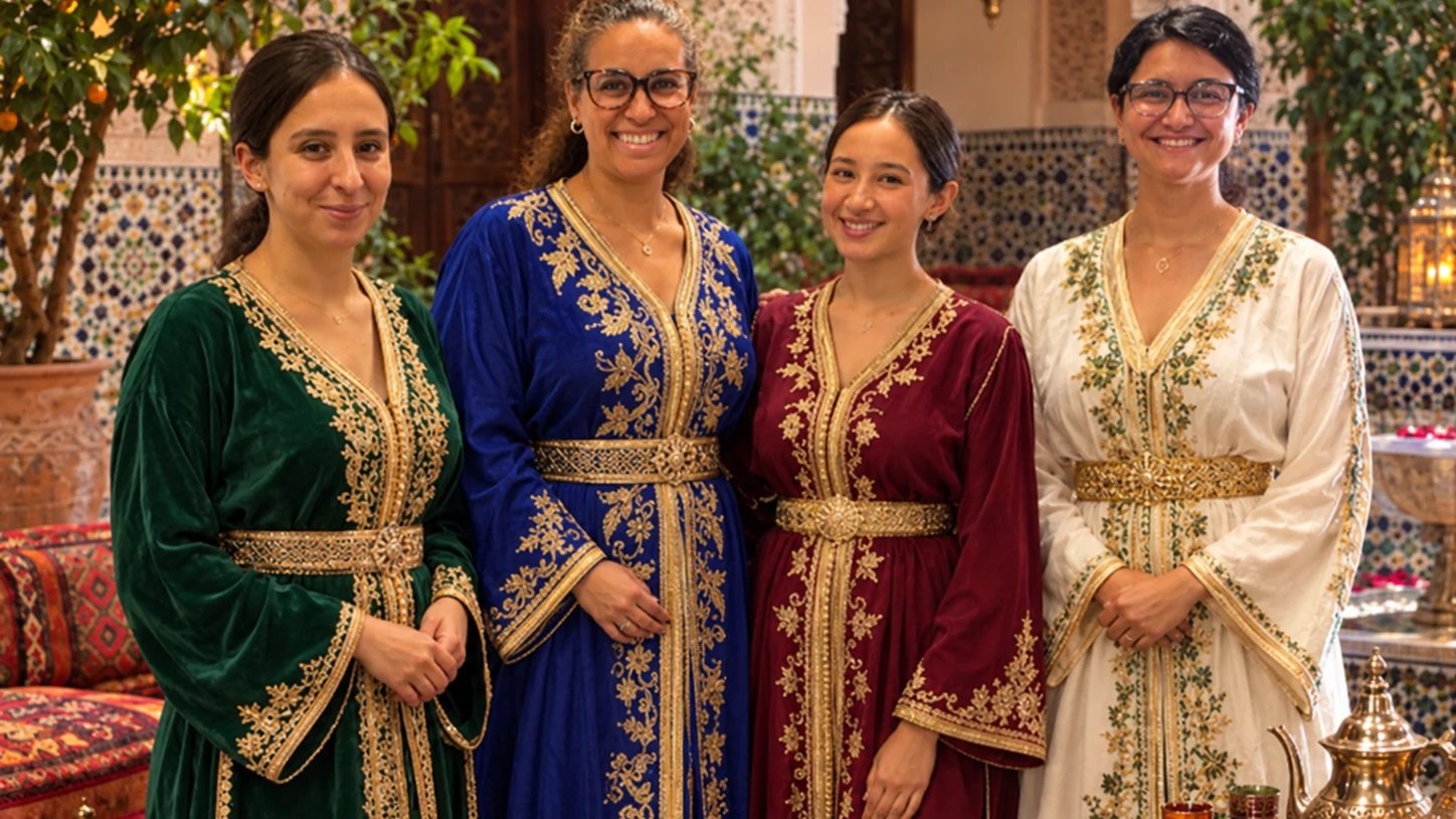 Women sharing Moroccan tea together